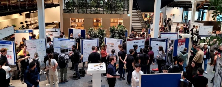 People at a poster session