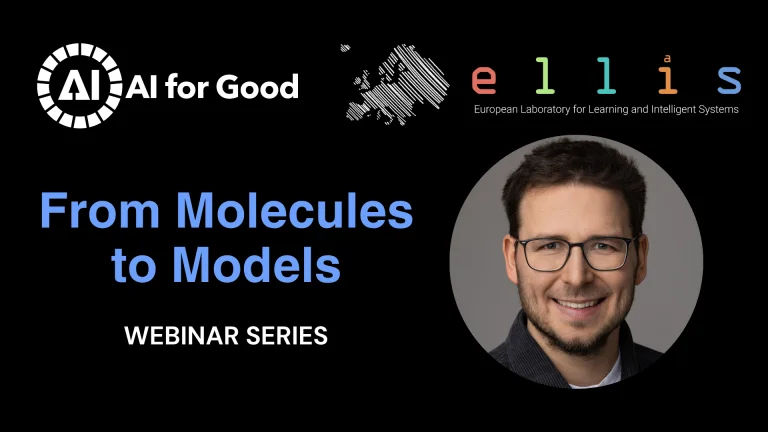ELLIS AI for Good From Molecules to Models Webinar with photo of Sebastian Sippel