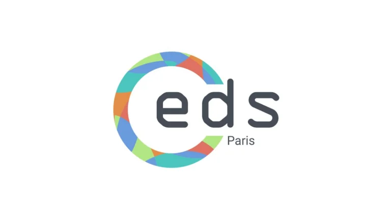 text eds Paris with a colorful circle