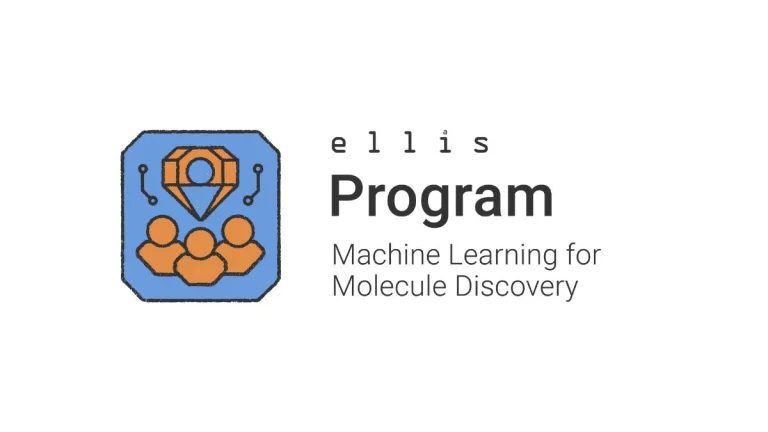 Logo icon and text ELLIS Program Machine Learning for Molecule Discovery