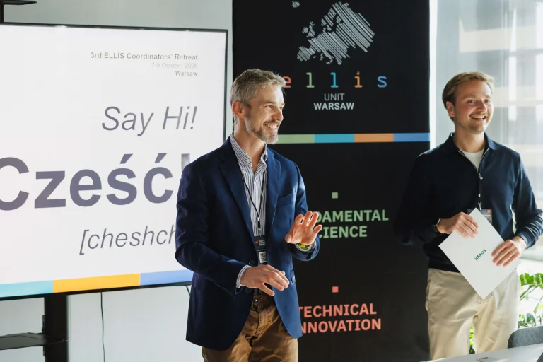 Tomasz Trzciński & Artur Kołodziejczyk-Skowron at the start of the 3rd ELLIS Coordinators' Retreat