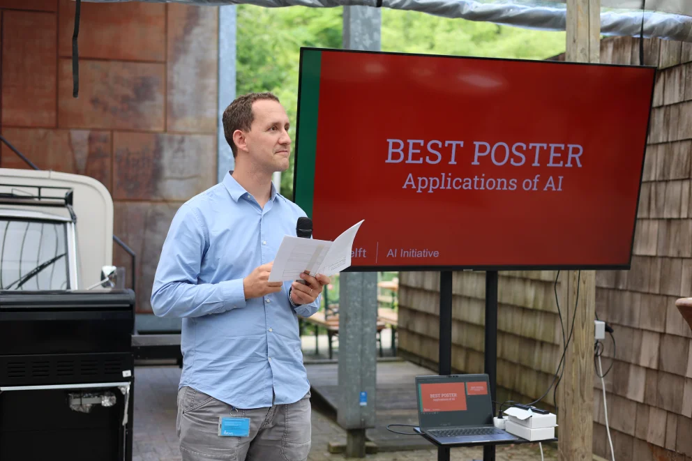 Holger Caesar (Assistant Professor, Co-director ELLIS Delft, ELLIS Scholar) was one of the judges for the “AI PhD Poster Day 2024”