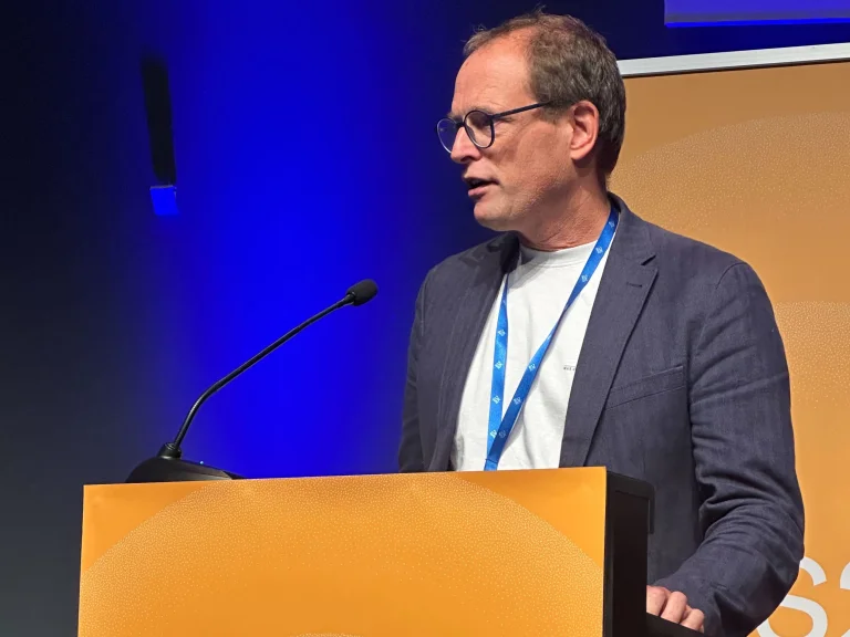 Markus Reichstein, ELLIS Fellow and Director of ELLIS Program Machine Learning for Earth & Climate Sciences, speaks at AIS25 in Copenhagen