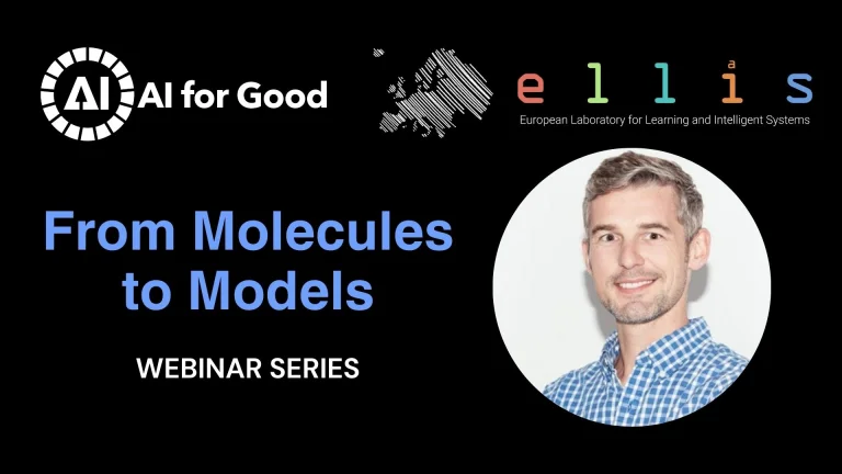 AI for Good and ELLIS From Molecules to Models Webinar Series with photo of Tomasz Trzciński