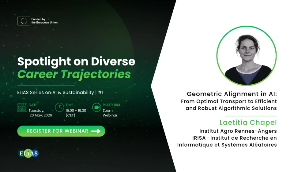 ELIAS Spotlight on Diverse Career Trajectories: ELIAS Series on AI & Sustainability featuring Laetitia Chapel, Institut Agro Rennes-Angers, IRISA