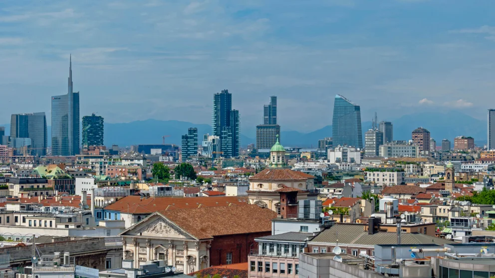 Skyline of Milan Italy