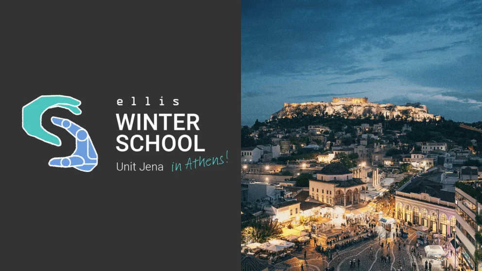 ELLIS Winter School at Unit Jena in Athens with a photo of Athens at night