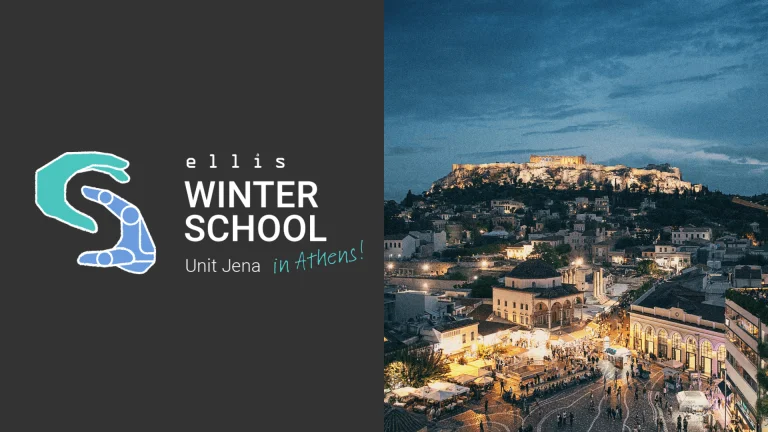 ELLIS Winter School at Unit Jena in Athens with a photo of Athens at night