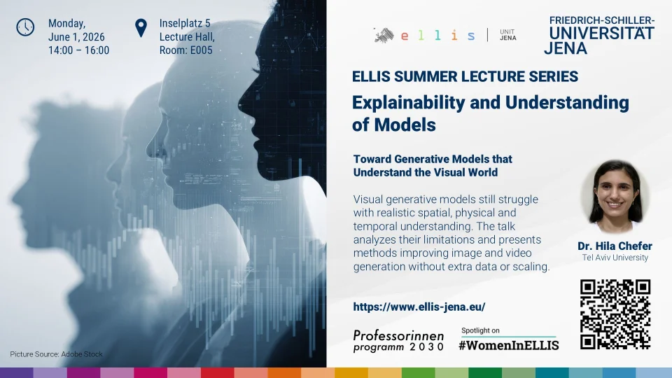 Unit Jena ELLIS Summer Lecture Series on Explainability and Understanding of Models, with Hila Chefer at Tel Aviv University