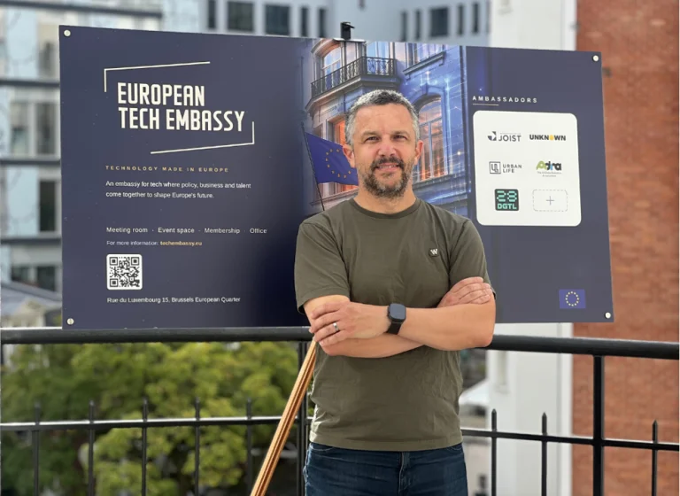 ELLIS President Serge Belongie visits the European Tech Embassy in Brussels.