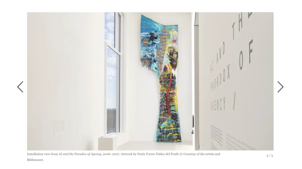 Photo of the AI and the Paradox of Agency Exhibition in Sweden