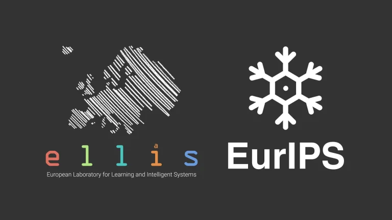 ELLIS European Laboratory for Learning and Intelligent Systems logo and EurIPS logo