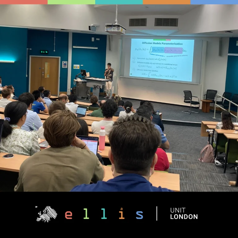 Excellent turnout during one of the talks at ELLIS Unit London.