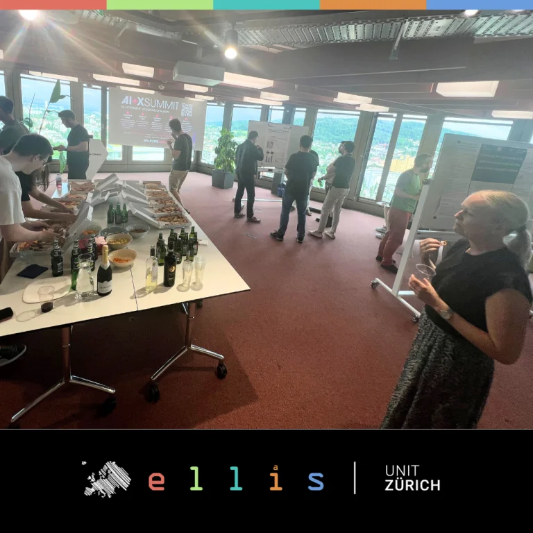 Networking during the poster session at Unit Zurich.