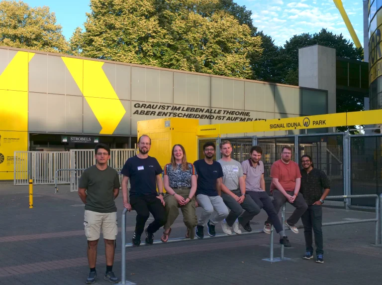 Organizers in front of the Westfalenstadion.