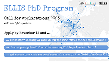 ELLIS PhD Program: Call for applications 2023 | European Lab for 